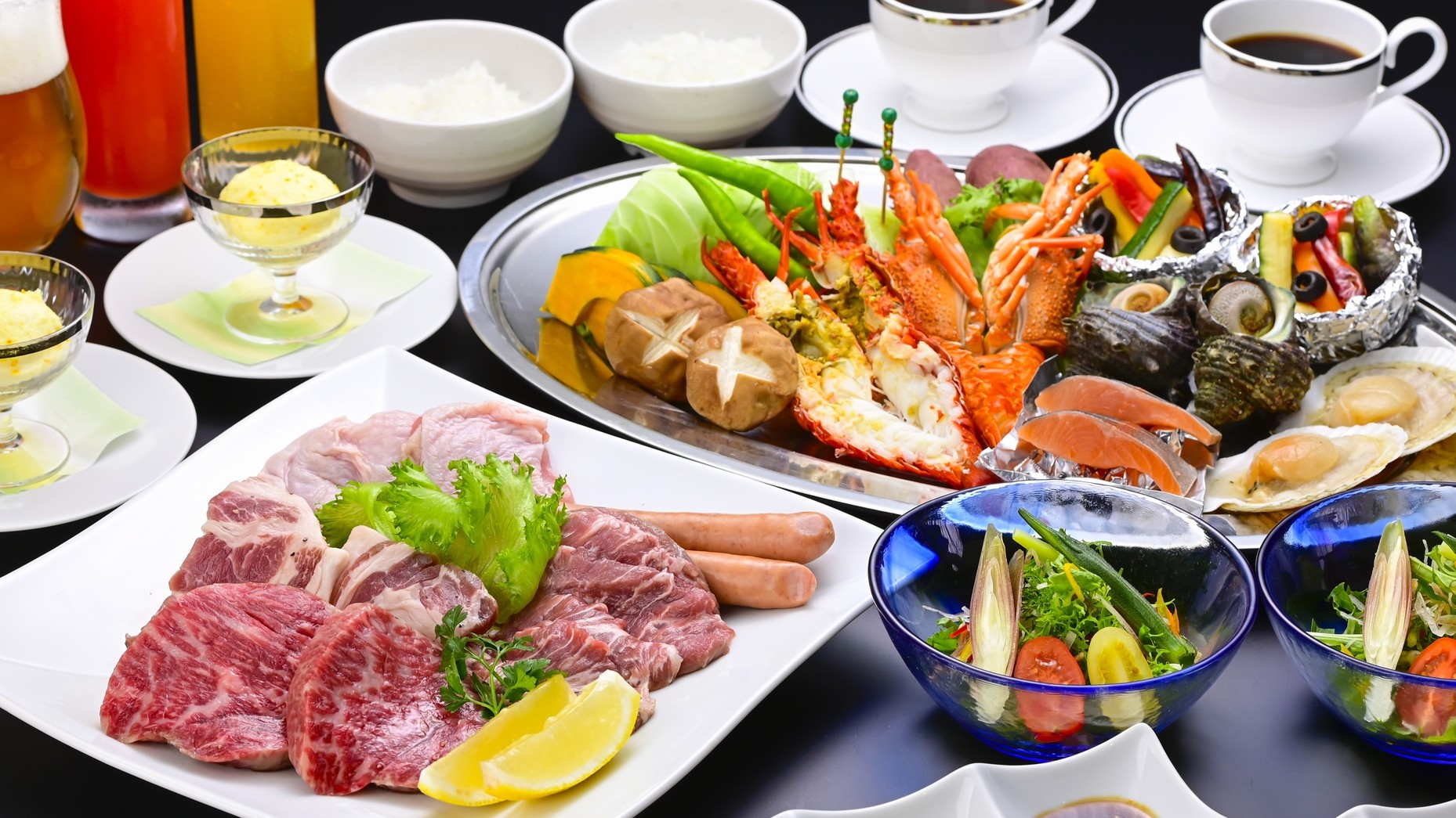 【グレードアップ★プラン】BBQコース◆夕食は贅沢にプールサイドで【飲み放題付き】〈夕朝食付プラン〉