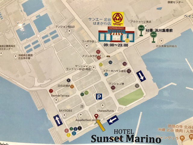 Hotel neighborhood map　ホテル近隣地図