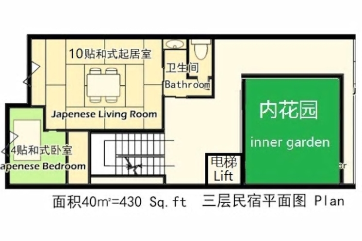 B室の見取り図