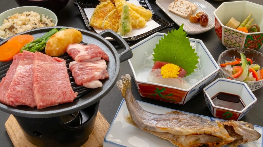 【飛騨牛陶板焼き】山の静けさと心温まる田舎料理を味わう＜2食付＞