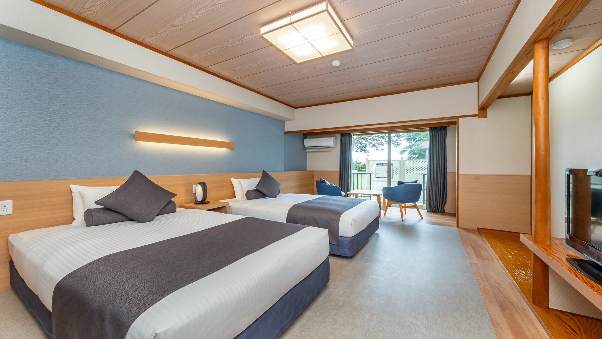 【ドッグラン直結】和モダンツイン