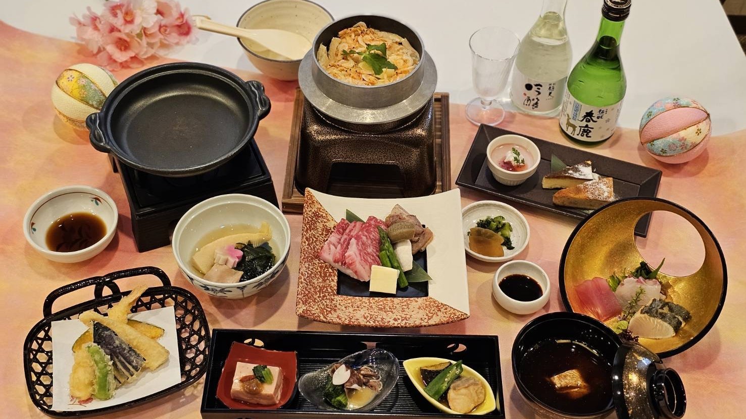 ＜まほろば御膳プラン＞ホテルおすすめ！和牛の陶板焼きをメインとした贅沢御膳【２食付】