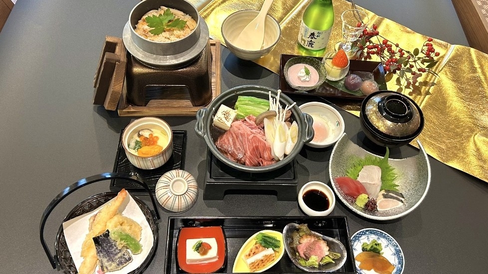 ＜まほろば御膳プラン＞まほろば赤牛のすき焼き鍋をメインとした贅沢御膳【２食付】