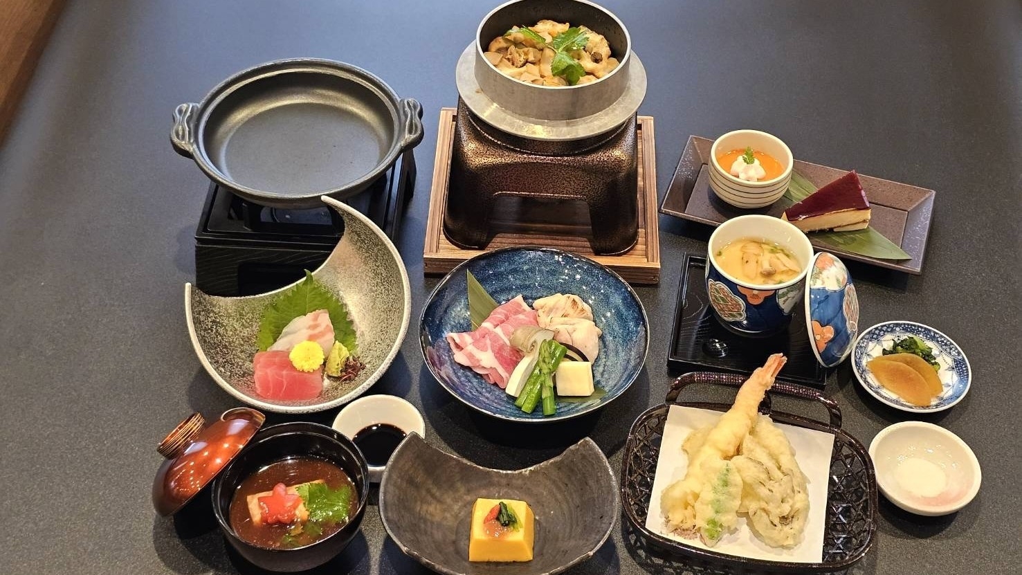 ＜大和御膳プラン＞お手軽夕食♪大和野菜と大和ポークの陶板焼  ■天然温泉・駐車場無料【２食付】