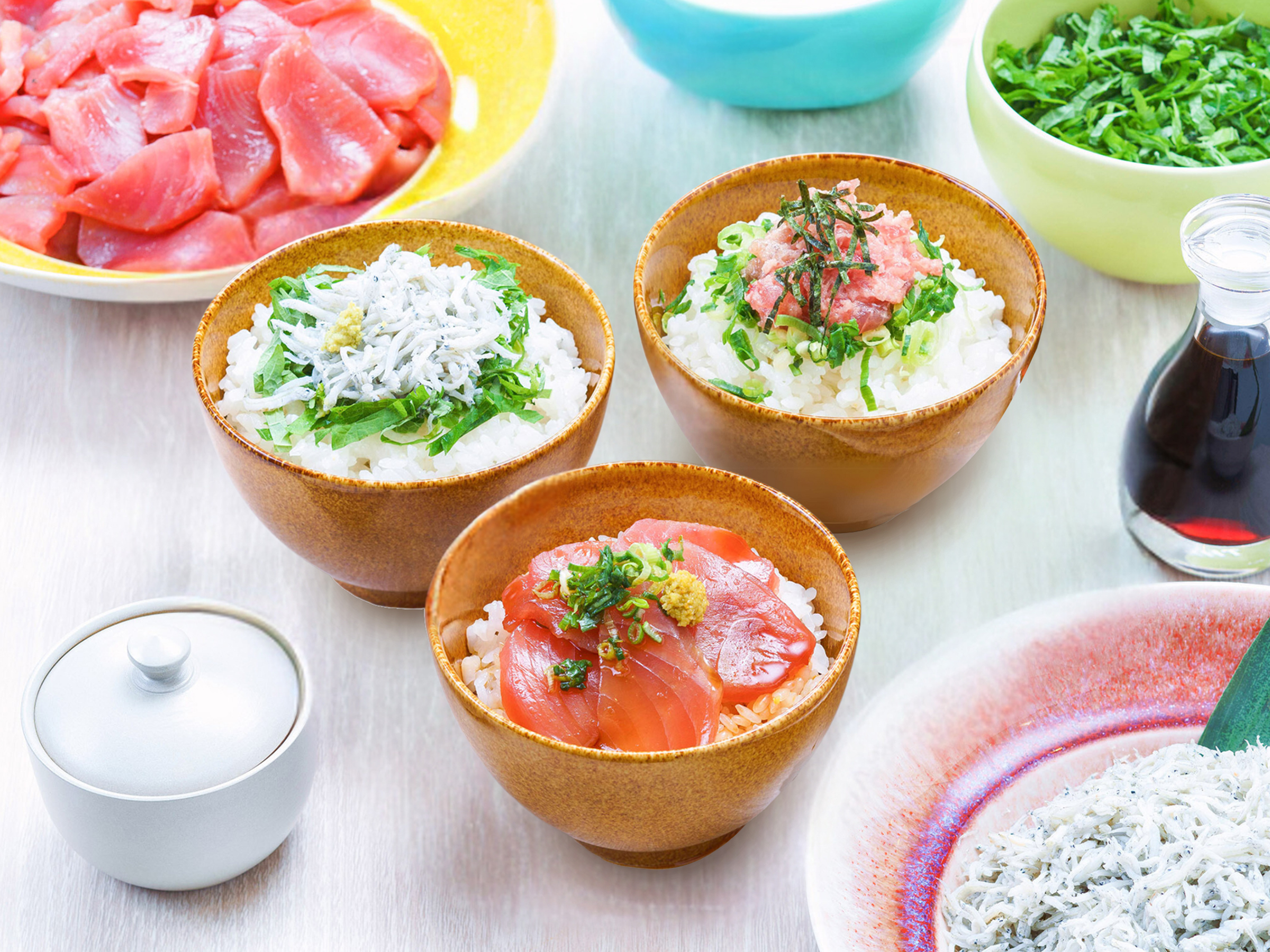 【朝食】お好きな丼を作れる千葉丼