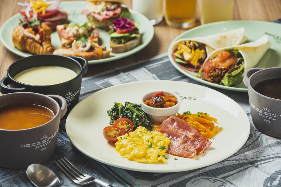 【事前決済でお得♪さき楽90】食べるスープ＆好みの具材で作るMyサンドウィッチ（朝食付）