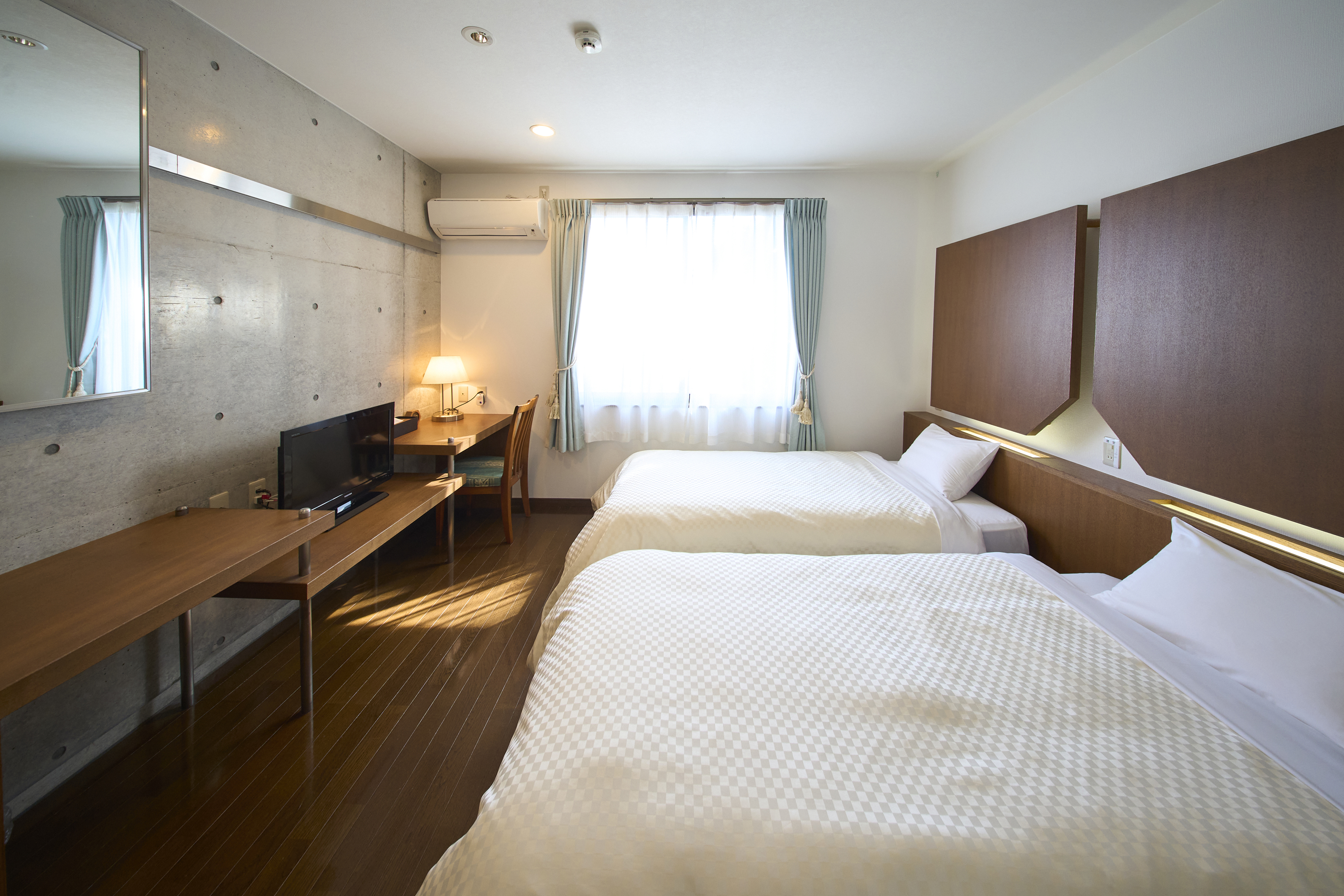 海の見える寝室