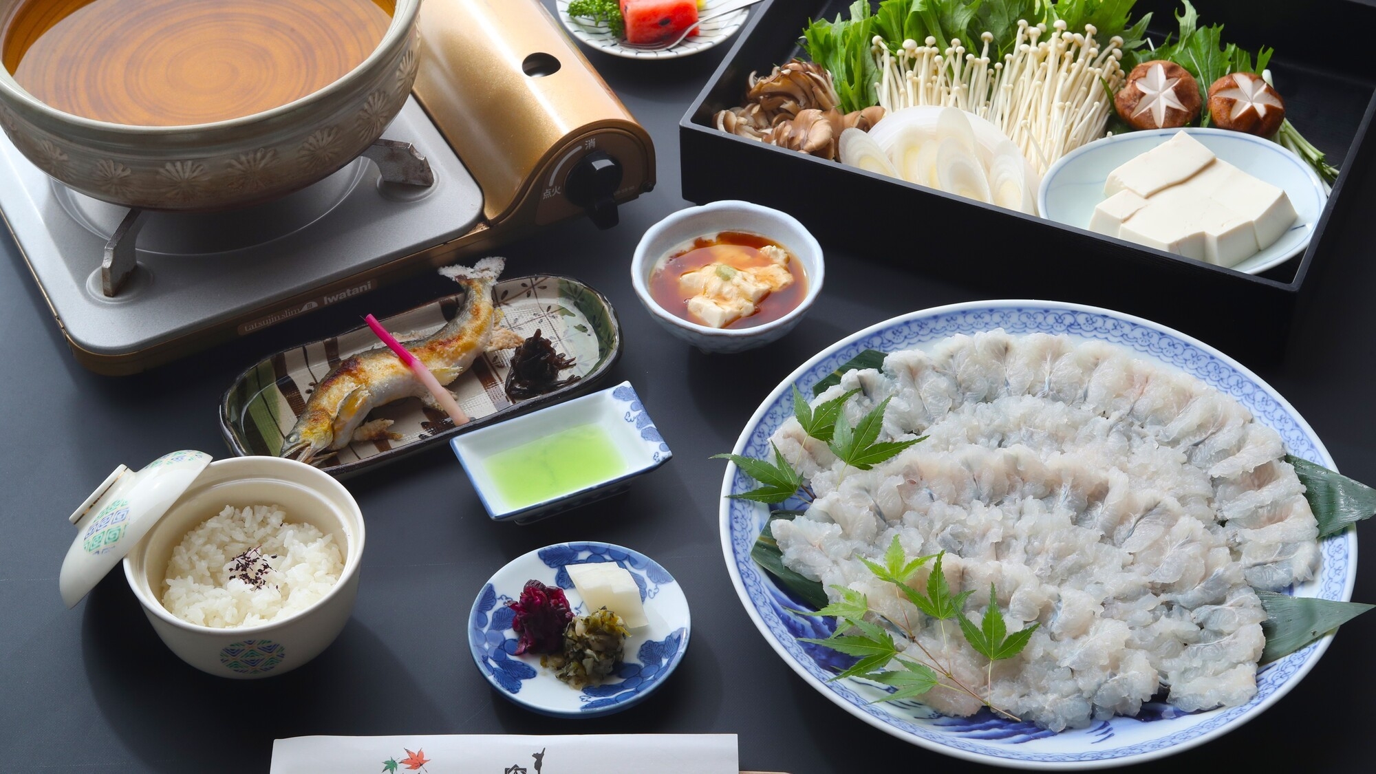 【川床プラン】大人の贅沢を極める高雄の夜。五感で味わう極上「鱧しゃぶ料理」ご夕食プラン −2食付き−