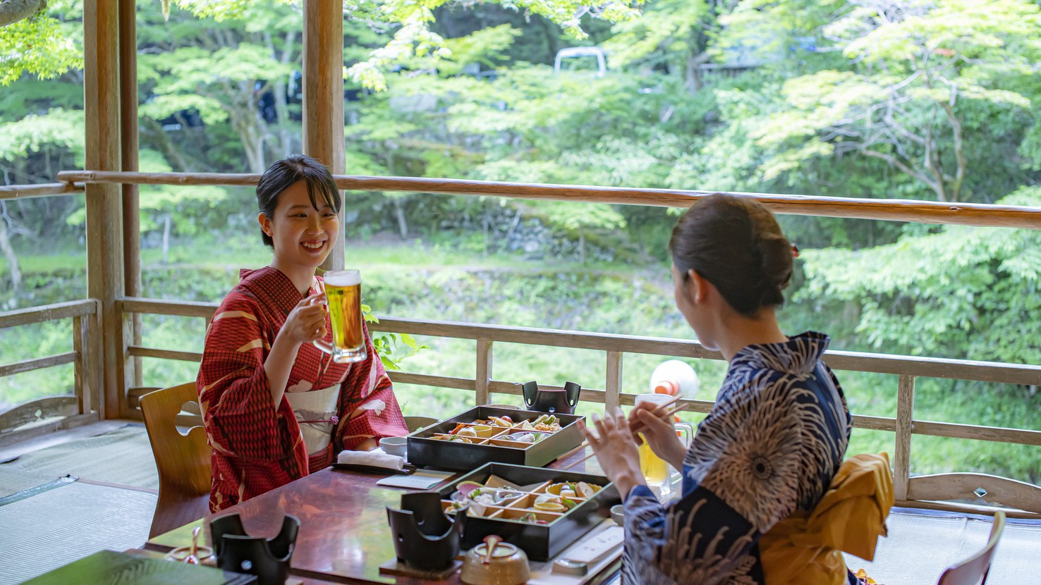 【川床プラン】京都高雄で味わう川床料理ご夕食プラン -夕食・和洋選べるこだわり朝食付き-
