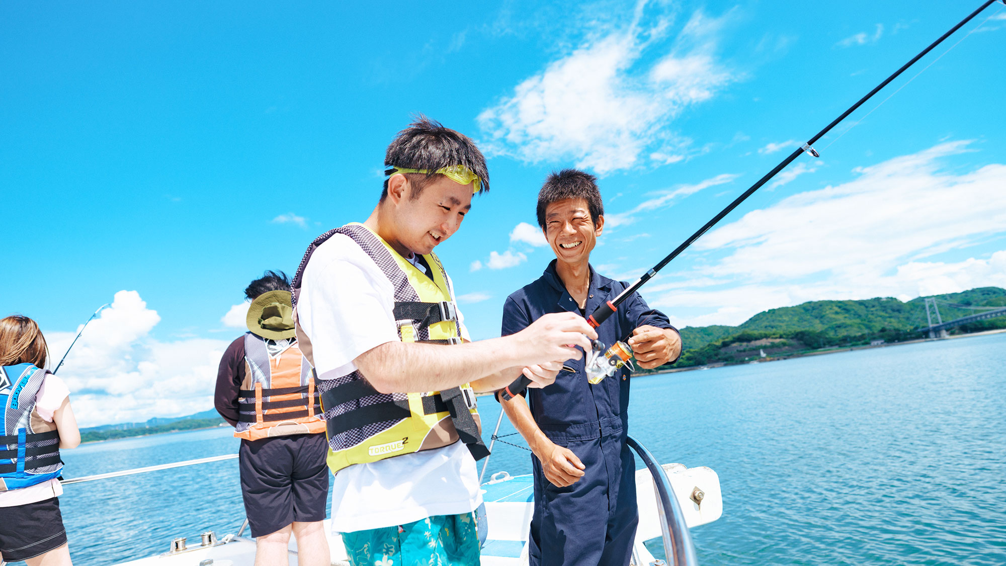 【船上釣り体験】釣り具一式レンタル有なので、手ぶらでOK！初心者でも優しくレクチャーいたします。