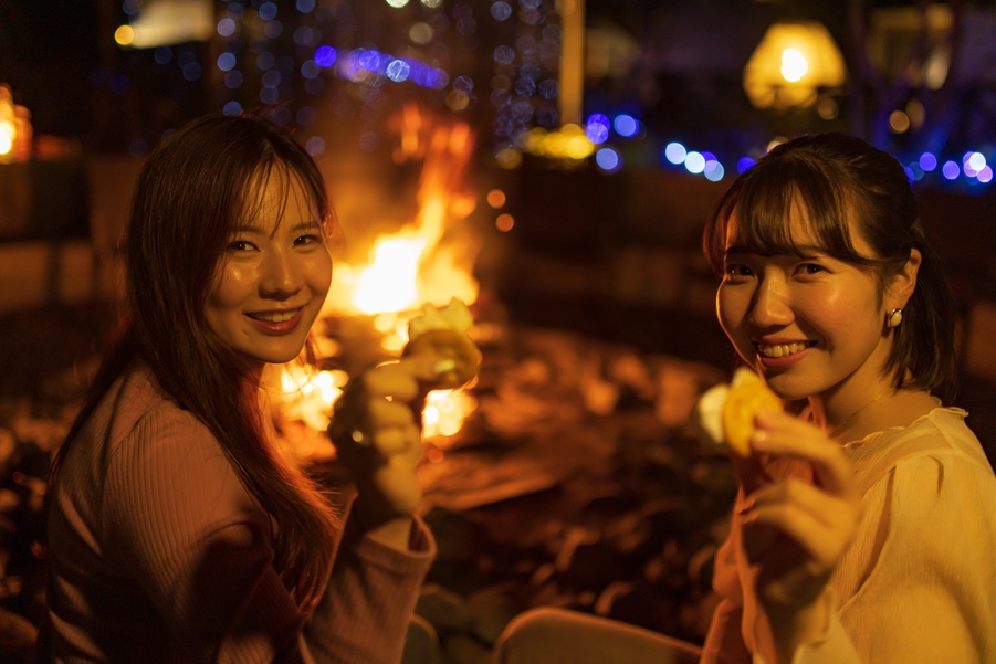 学生応援！グランピングお得プラン〜天然温泉利用無料(大浴場)【1泊2食BBQ付】