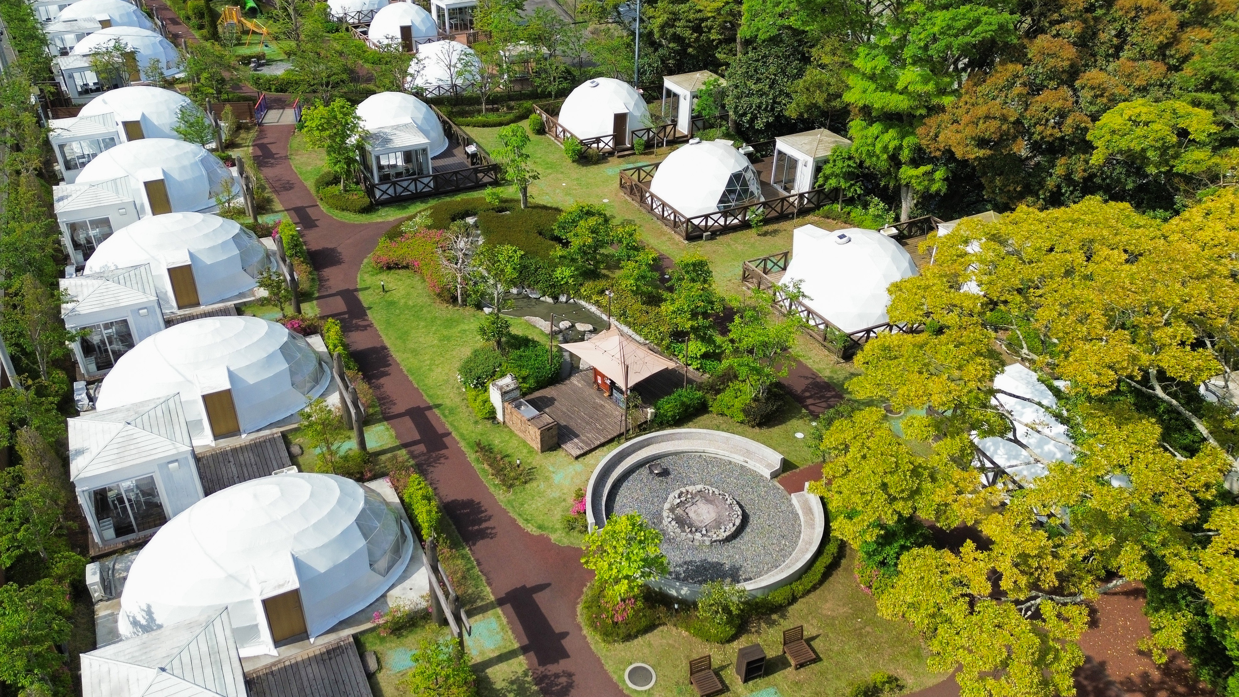 上空からのUFUFUVILLAGE