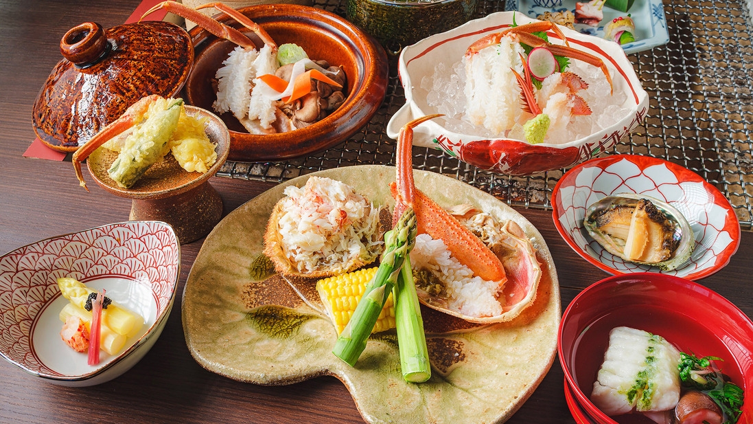 【1日4室限定】蟹を贅沢に使用した豪華会席料理付プラン≪2食付/朝食：コース≫