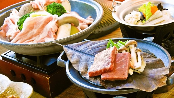 【16：9】飛騨豚と飛騨牛陶板焼き