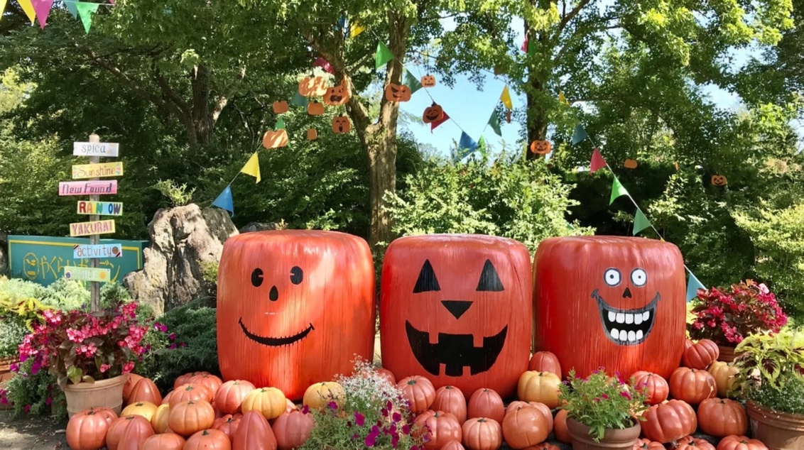 ＜やくらいガーデンチケット付＞ハロウィンフェアイベント開催☆選べる夕食と温泉入浴券付