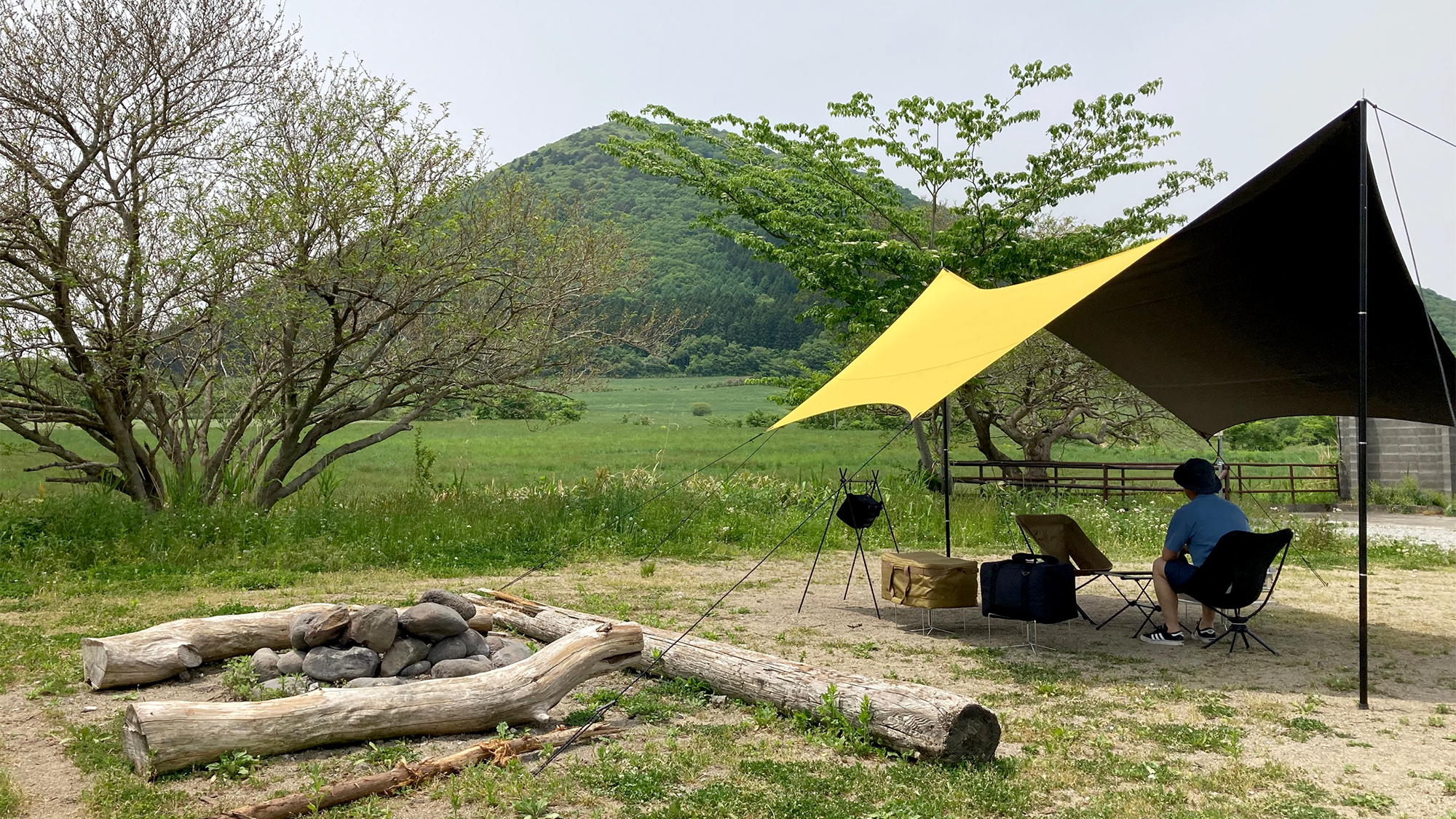 *クマさんキャンプ場／薬莱山がを一望できる人気区画