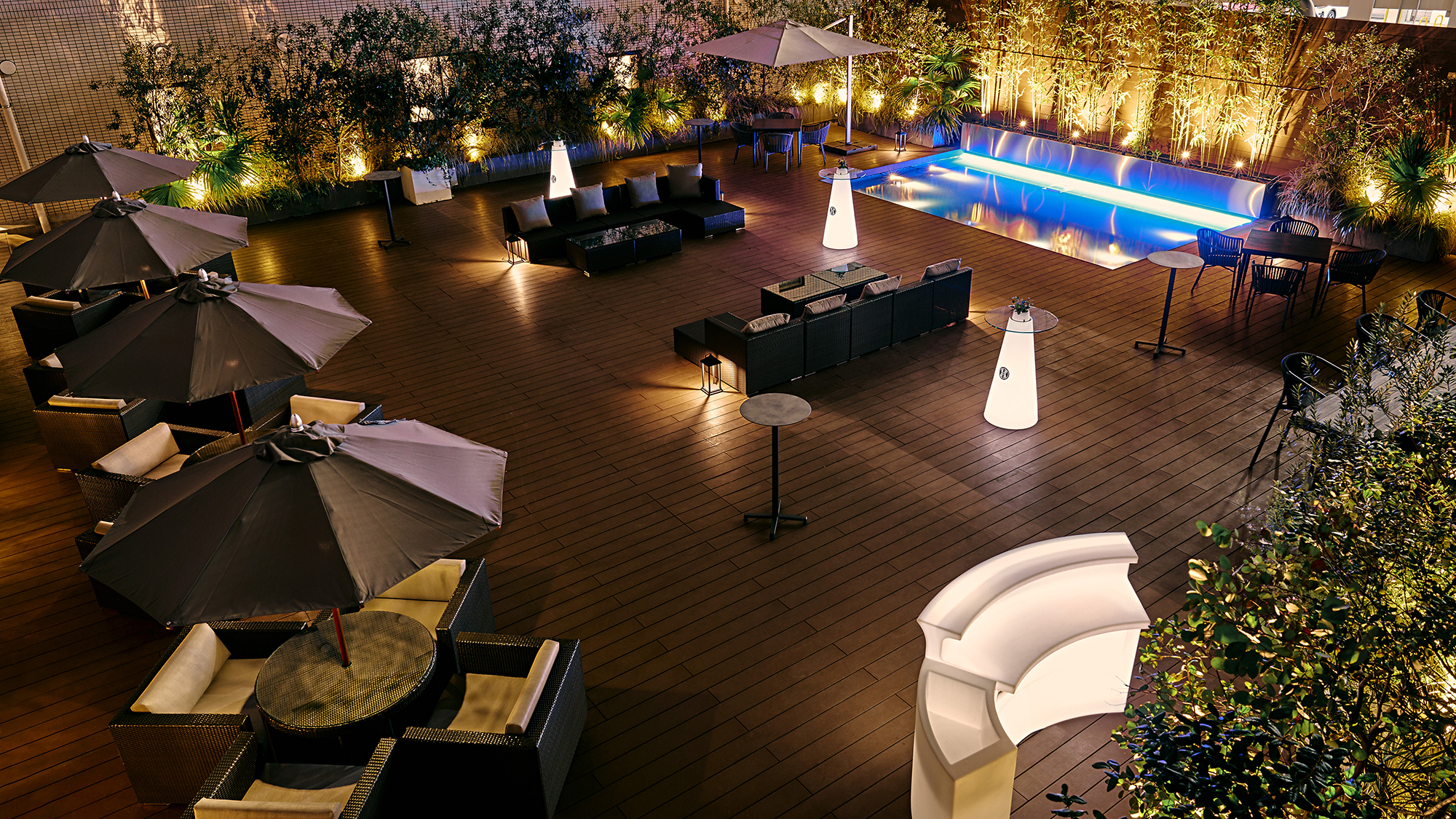 ◇イルミネーション煌めく夜のエグゼクティブガーデン。※ご宿泊者限定エリア