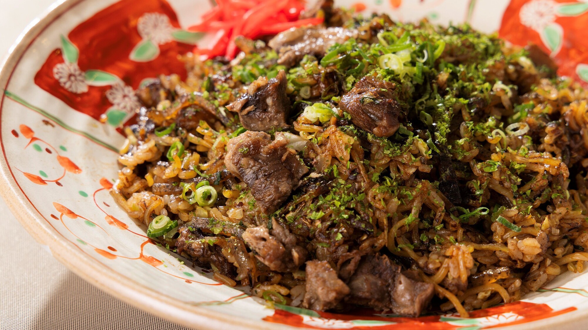 【朝食】長田そばめし