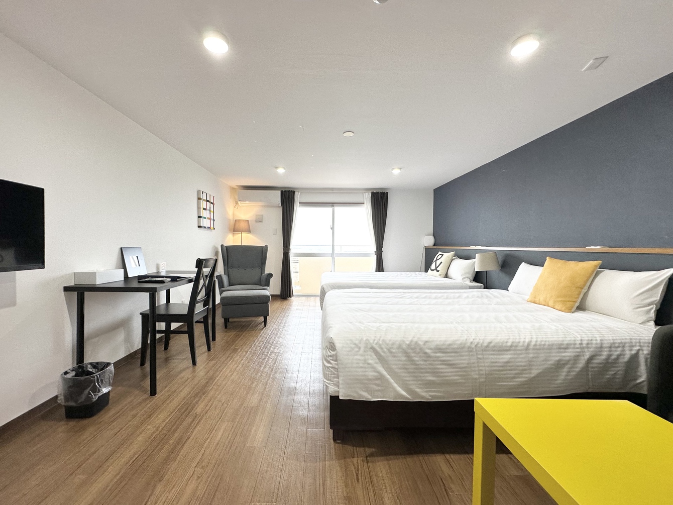 【５F禁煙】広々オーシャンビューツイン｜洗濯機＆ガス乾燥完備