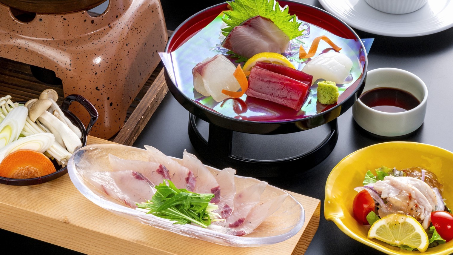 【グルメ企画】カンパチのしゃぶしゃぶコース＋和洋中ビュッフェの1泊2食プラン