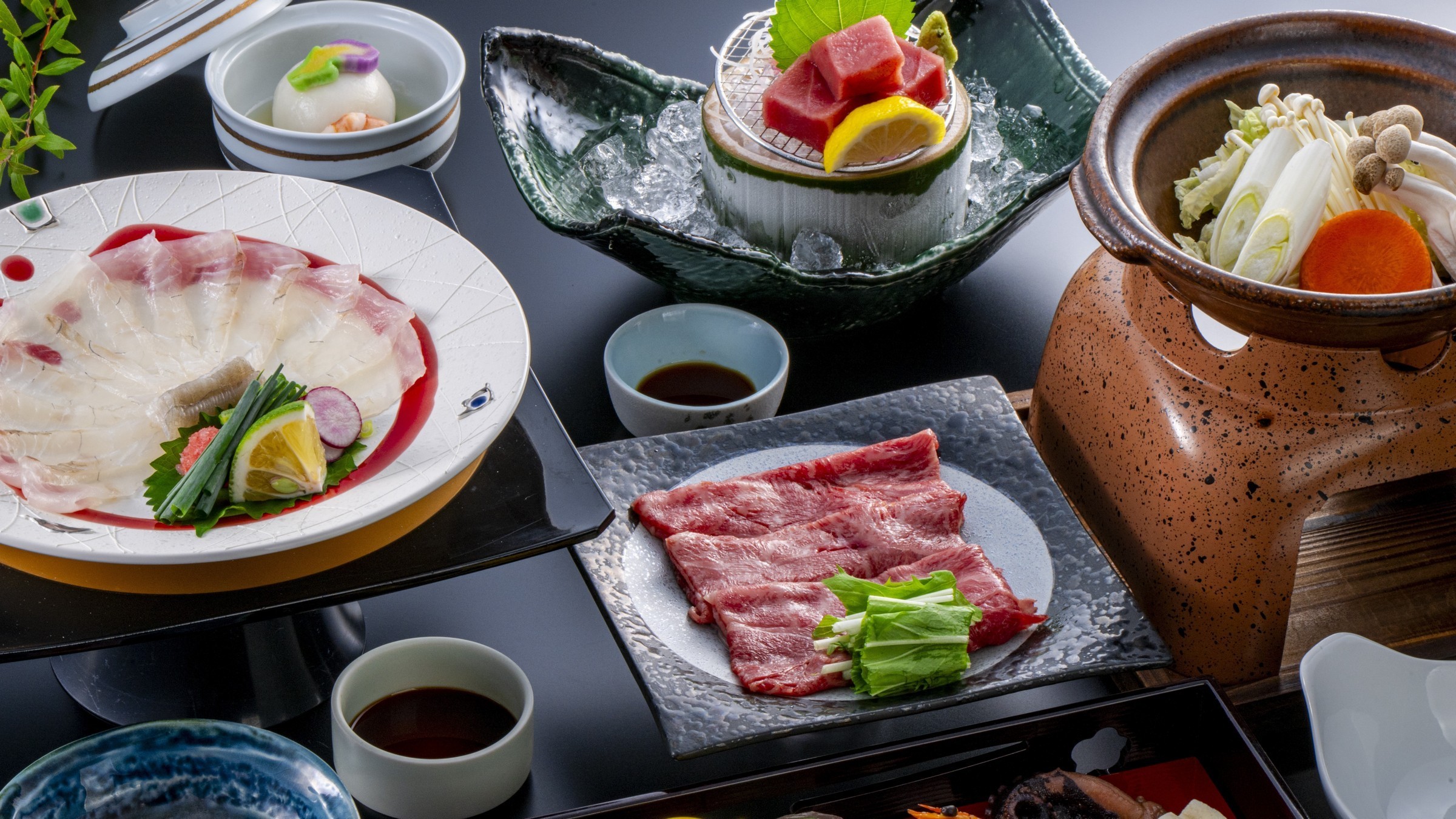 3大味覚コース（おおいた和牛・かぼすヒラメ・本マグロ）