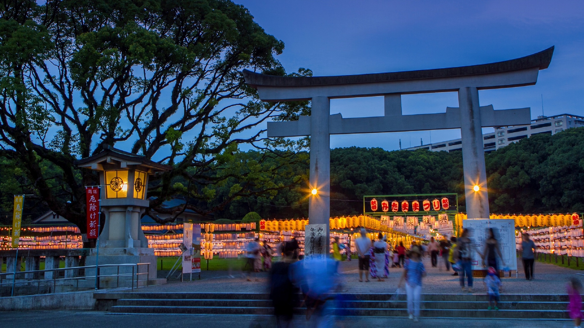 周辺観光/【福岡縣護国神社（夏）】3万を超える献灯のみたたまつりは7月中旬・お盆