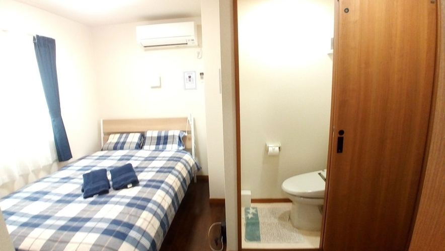 Room 201 - Double bed & private toilet room