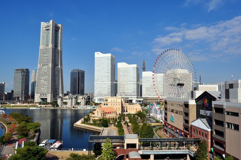 Great touristy areas of Yokohama such as Minatomir