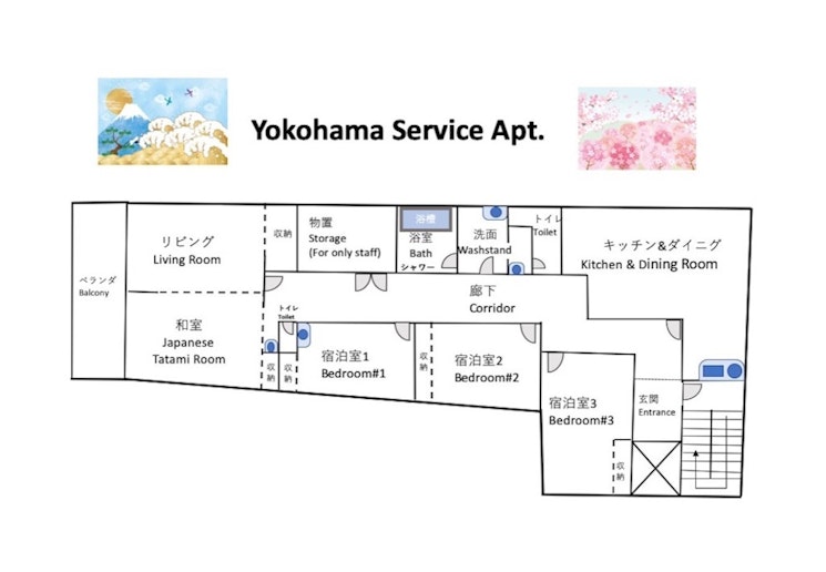 Layout of the Service apt.