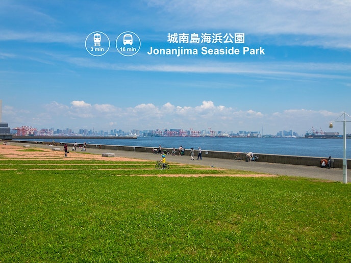 城南島海浜公園は、東京湾を一望できます。羽田空港近くにあり、飛行機を間近でみるなら最適な場所です。J
