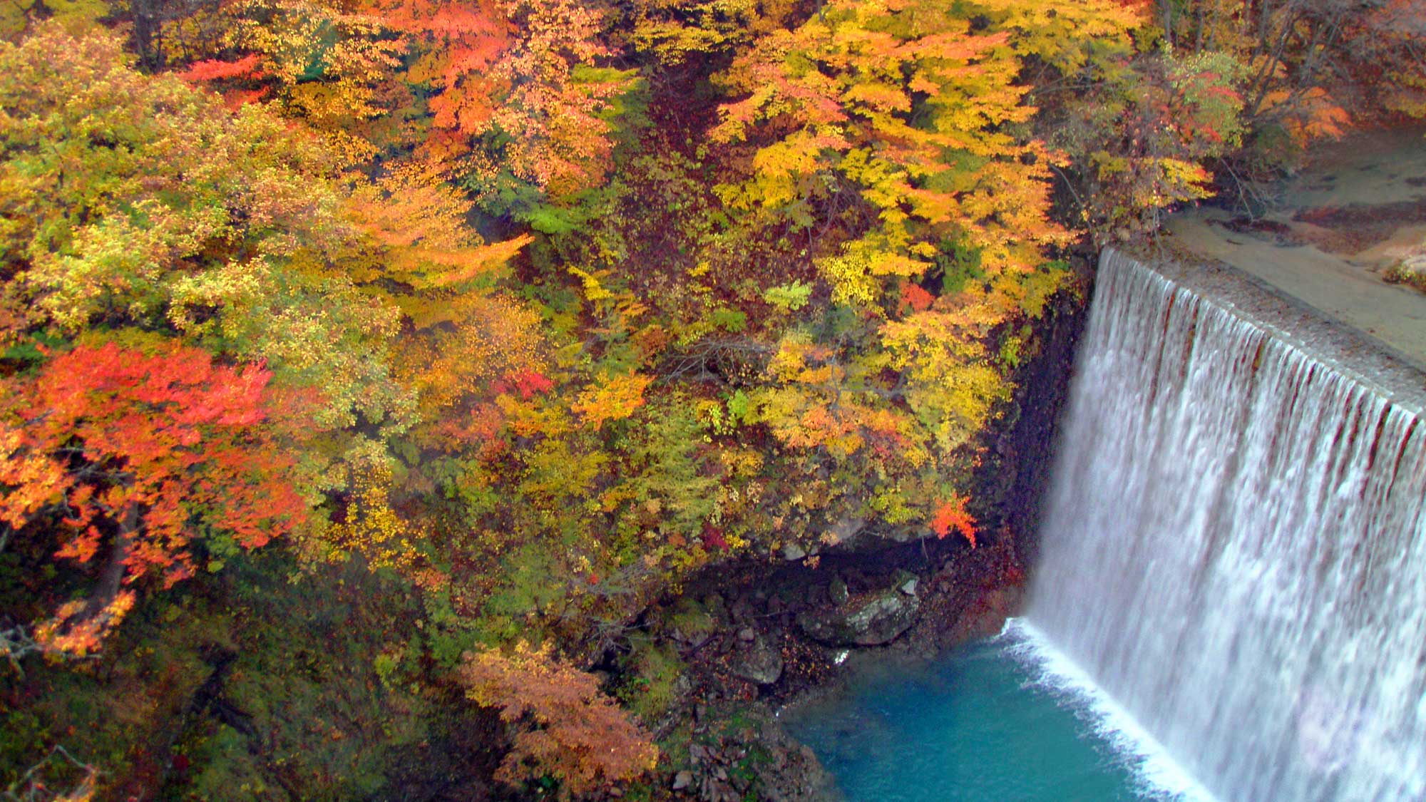 【松川渓谷（秋）】その美しさが見られるのはわずかな季節だけ。紅葉シーズンは是非八幡平へ！