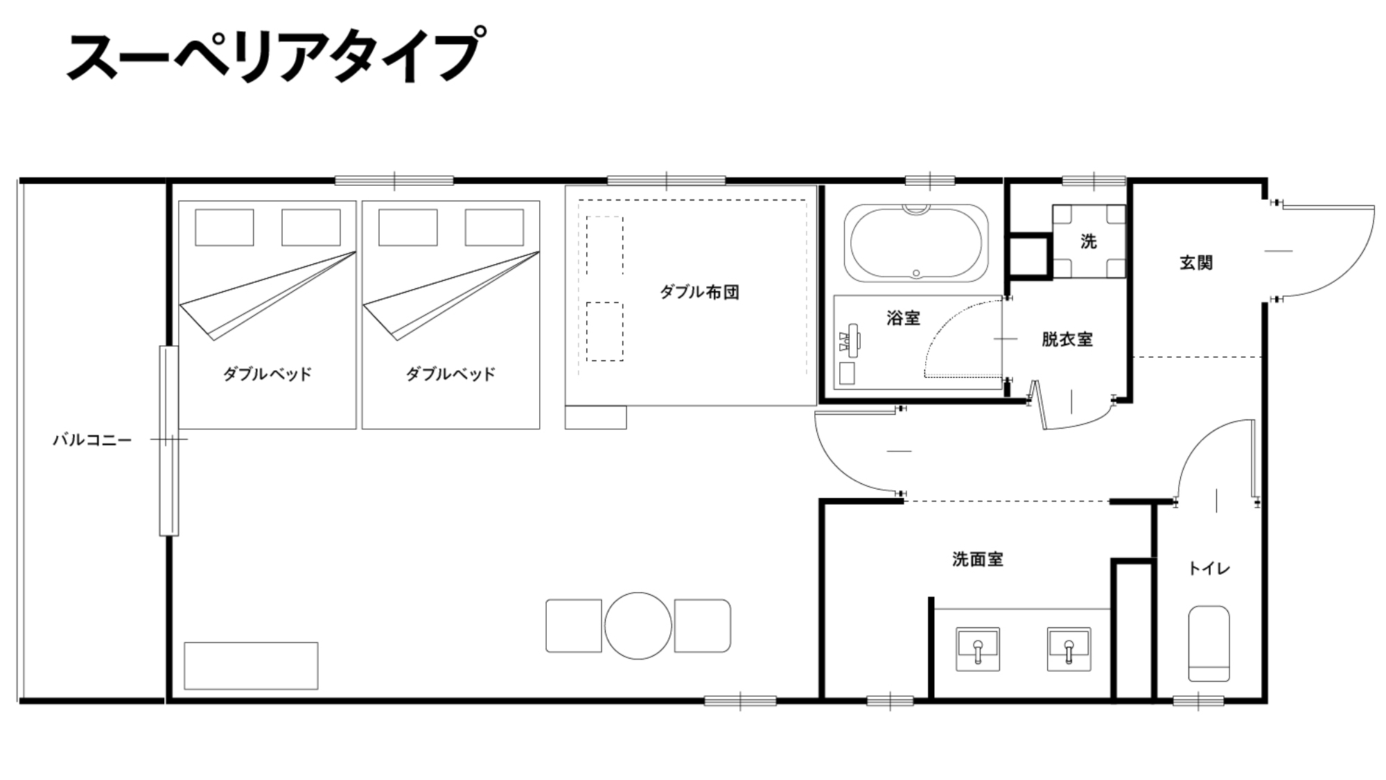 スーペリアルーム間取り図