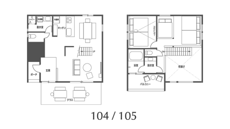【104/105】間取り図　＜ペット同宿可＞