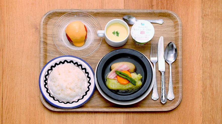 【朝食】1階レストラン つばめグリル