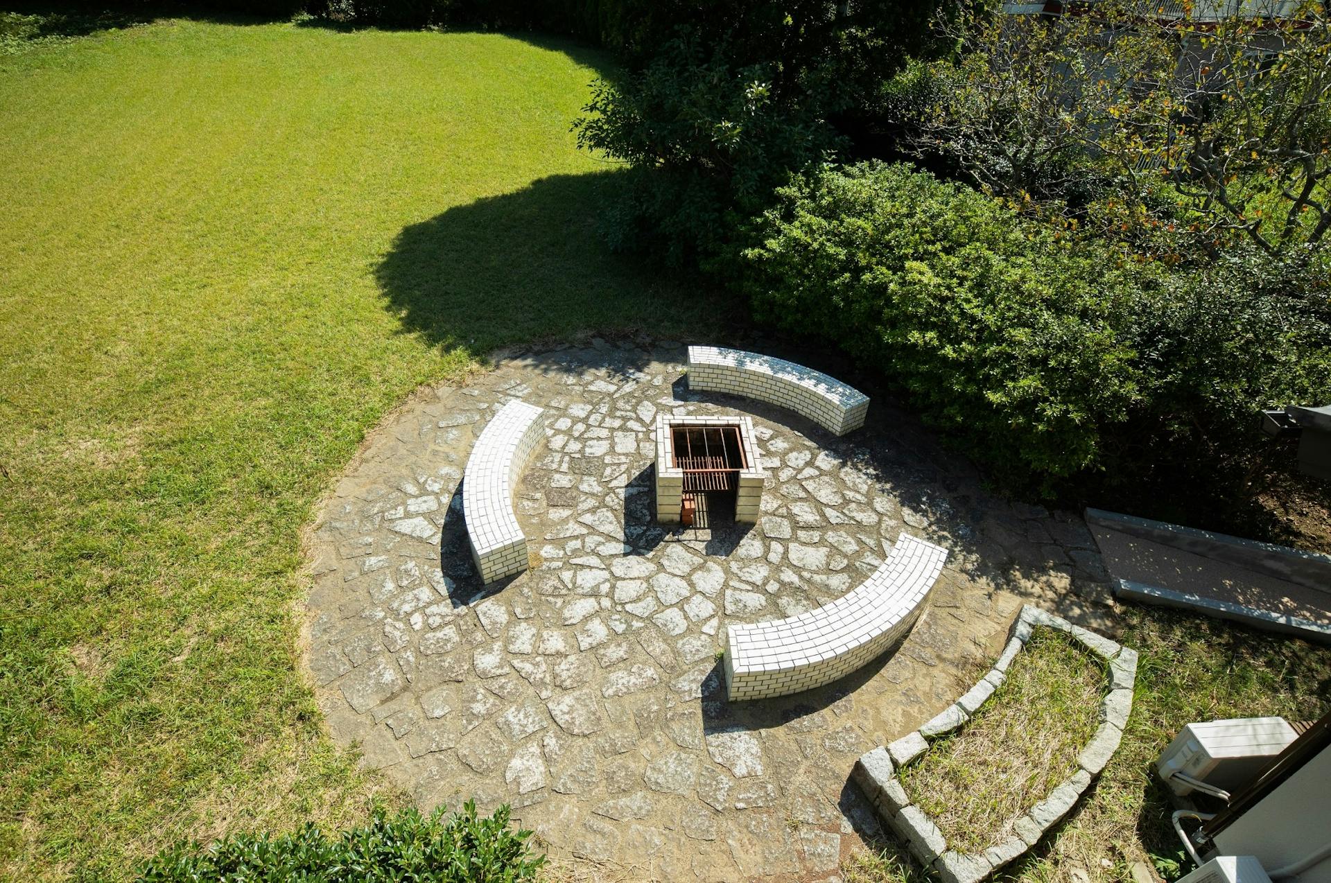 広い庭　バーベキューエリア