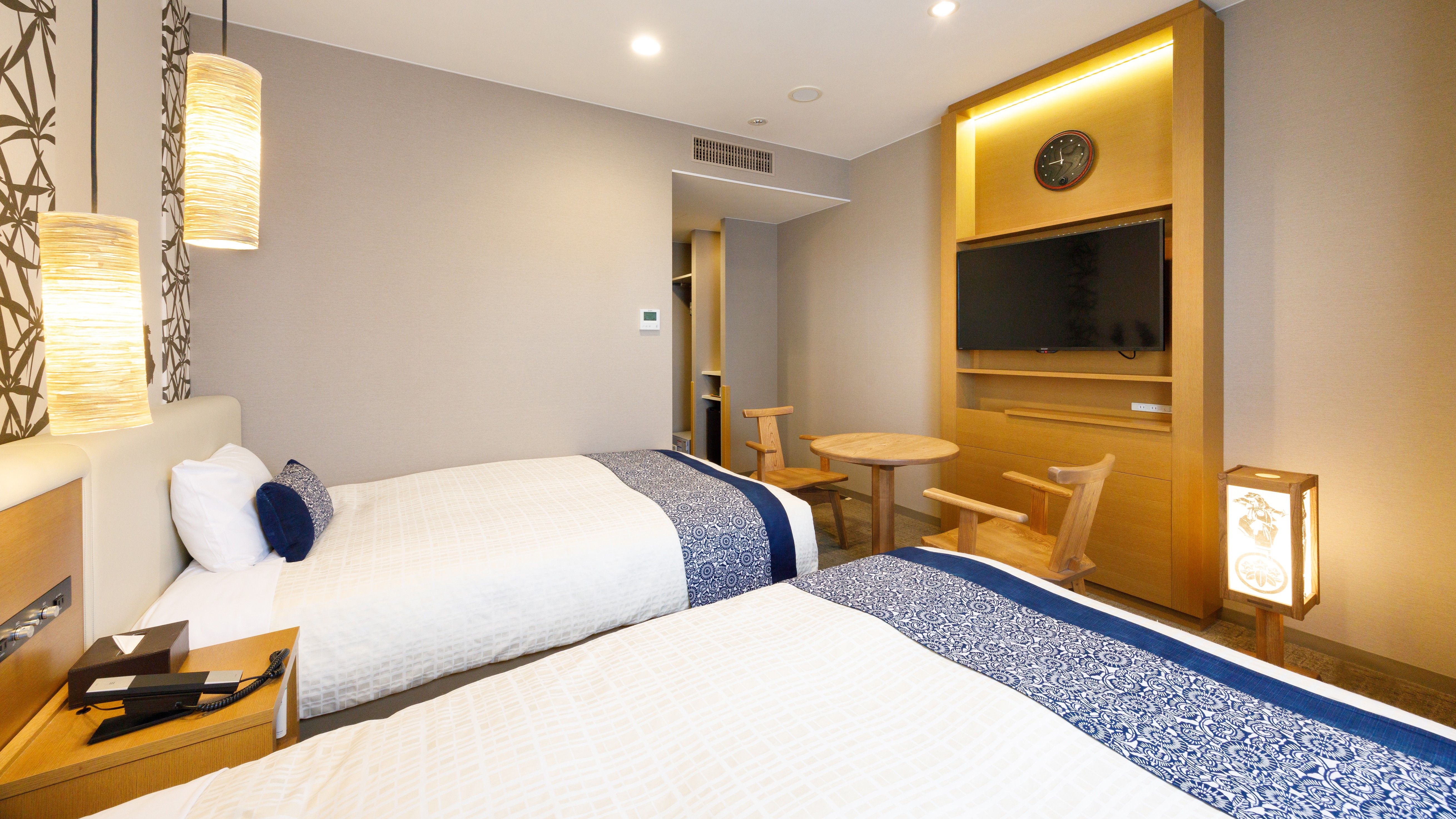 【コンセプトルーム 岩手traditional】20平米　ベッド：幅120cm&times;長さ195cm 2台