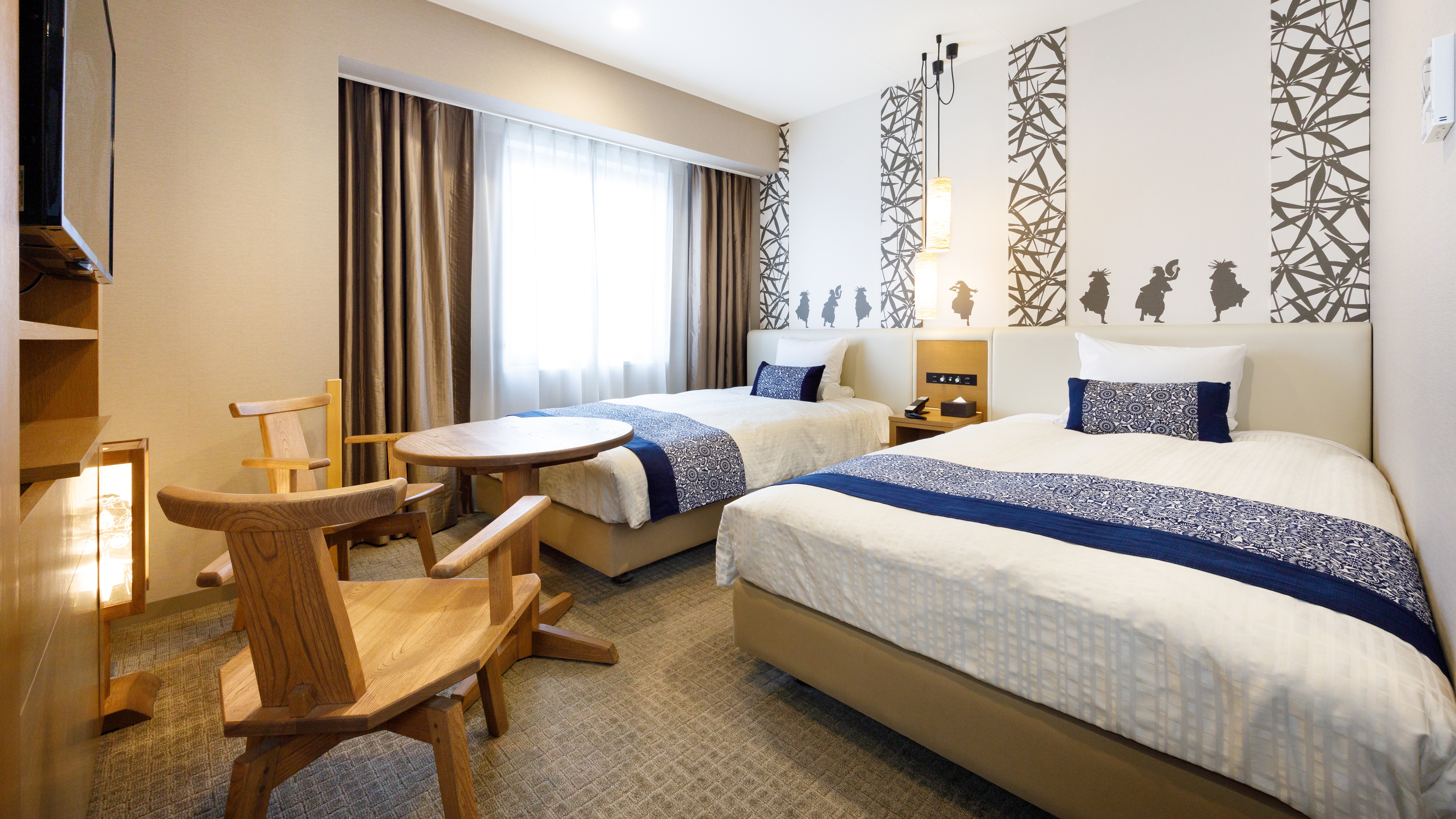 【コンセプトルーム 岩手traditional】20平米　ベッド：幅120cm&times;長さ195cm 2台