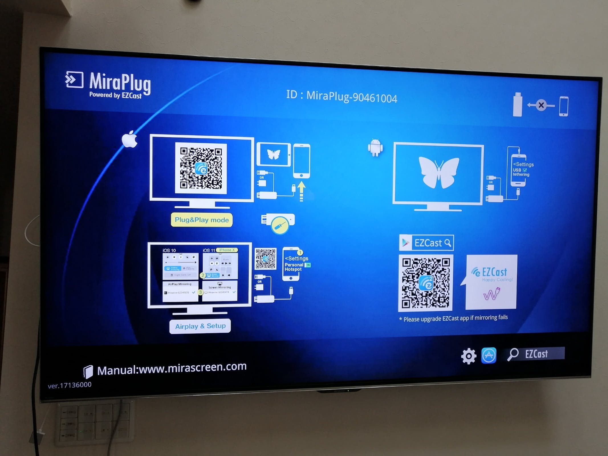 スマホからのミラーリング　有線　無線ともに可能