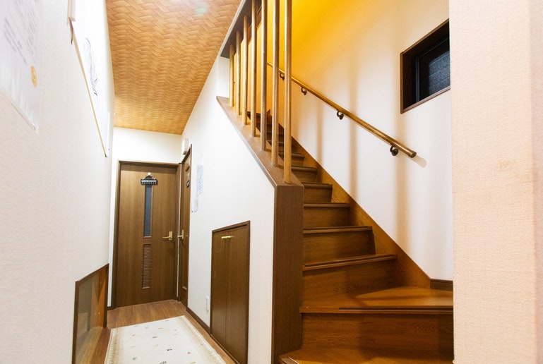 This is the stairs to the second floor. Don't...