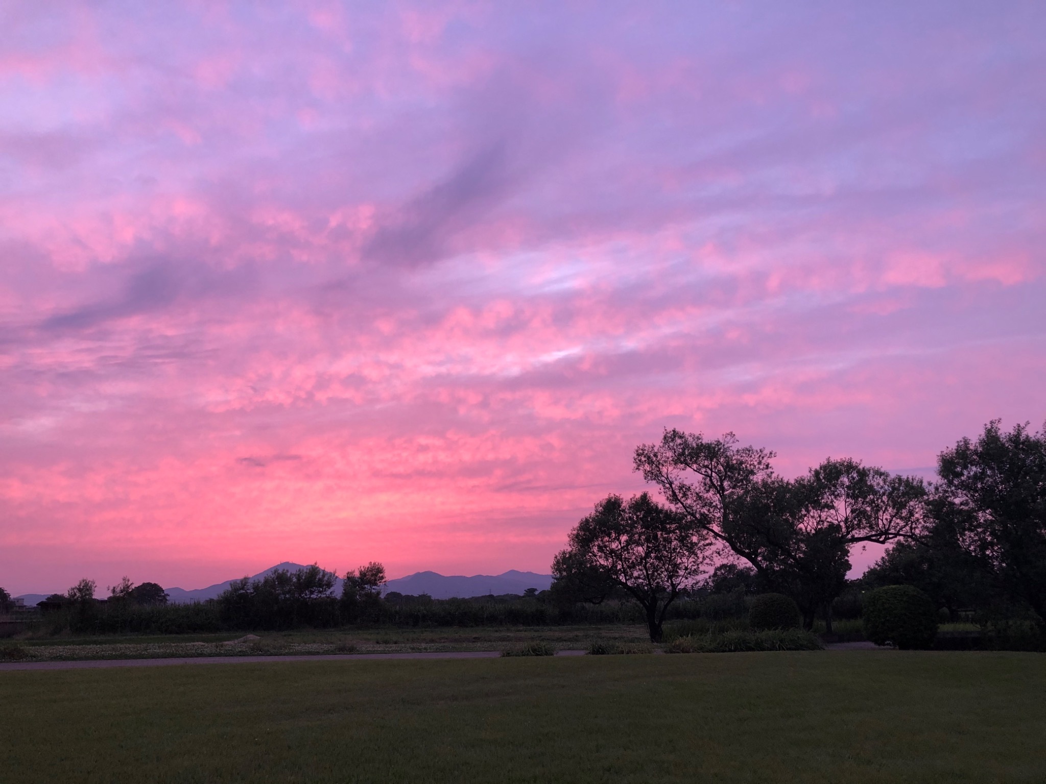 江津湖の夕焼け
