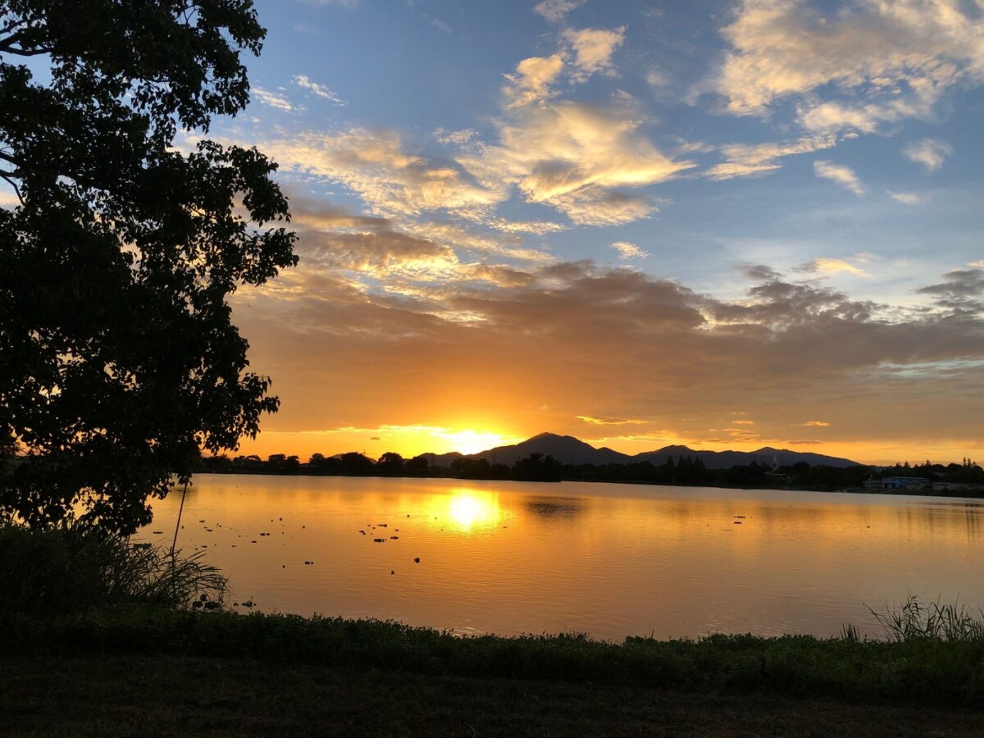 江津湖の夕焼け