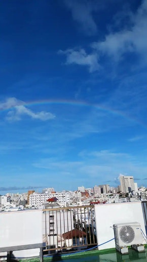 RINGOテラス壺屋から観る虹です。わかるかな?