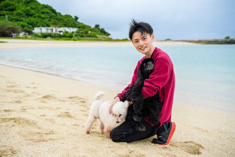 車で5分ビーチが近くにあります。