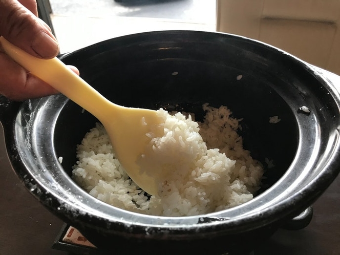 土鍋ご飯、自家製あきたこまちです♪