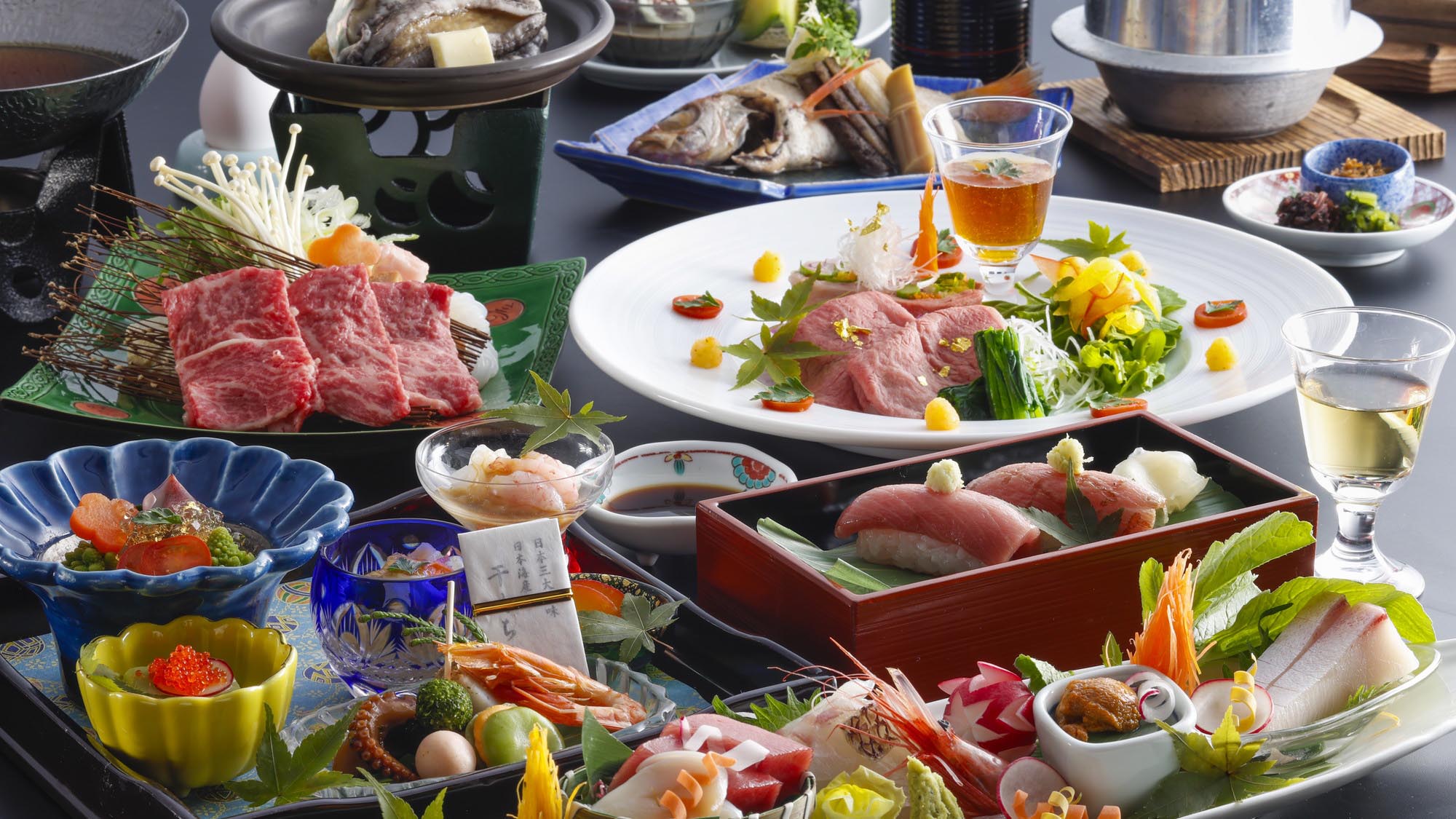 【夕食】会席料理「奏」※写真は2025年4月から2025年9月までのイメージ