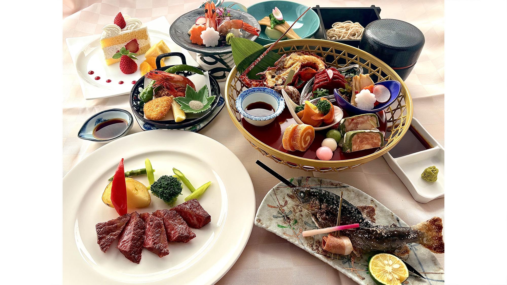 【最上階からの絶景と美食】黒毛和牛サーロイン×伊勢海老！プレミアム会席〜ラグジュアリーステイ〜