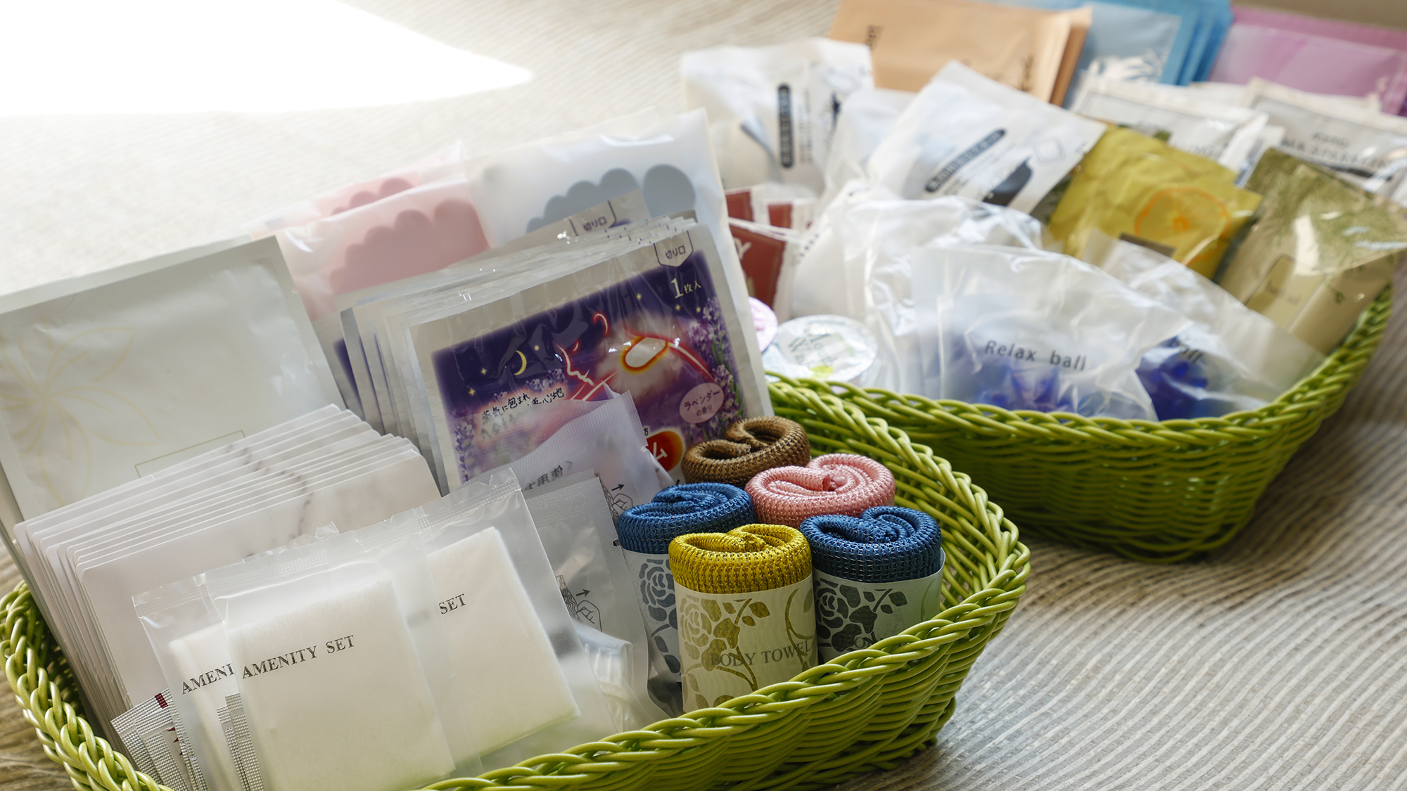＜女性専用＞【アメニティバー】スキンケア用品やホットアイマスクなどの癒しグッズをプレゼント♪