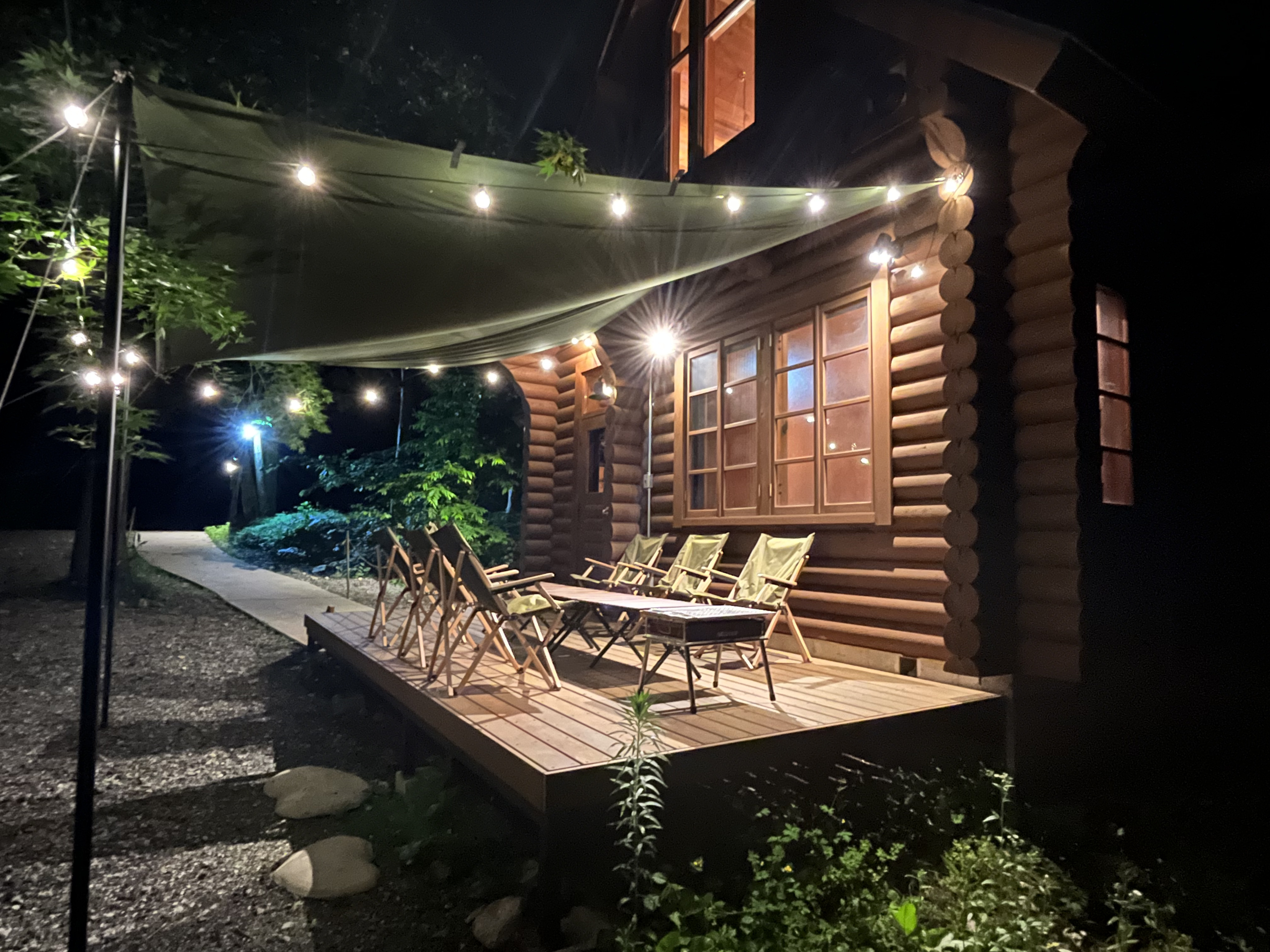 ウッドデッキ　BBQセット