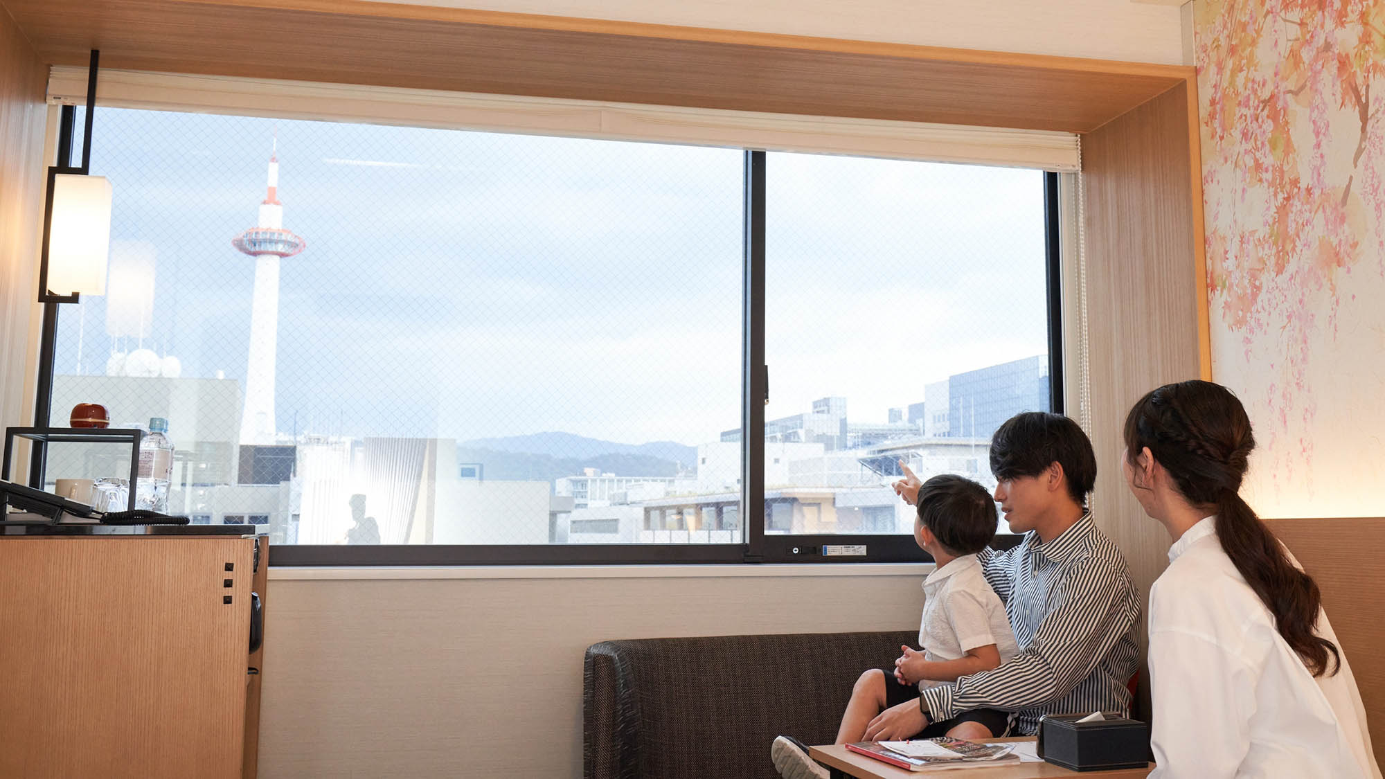 お部屋からは京都タワーが見えたよ