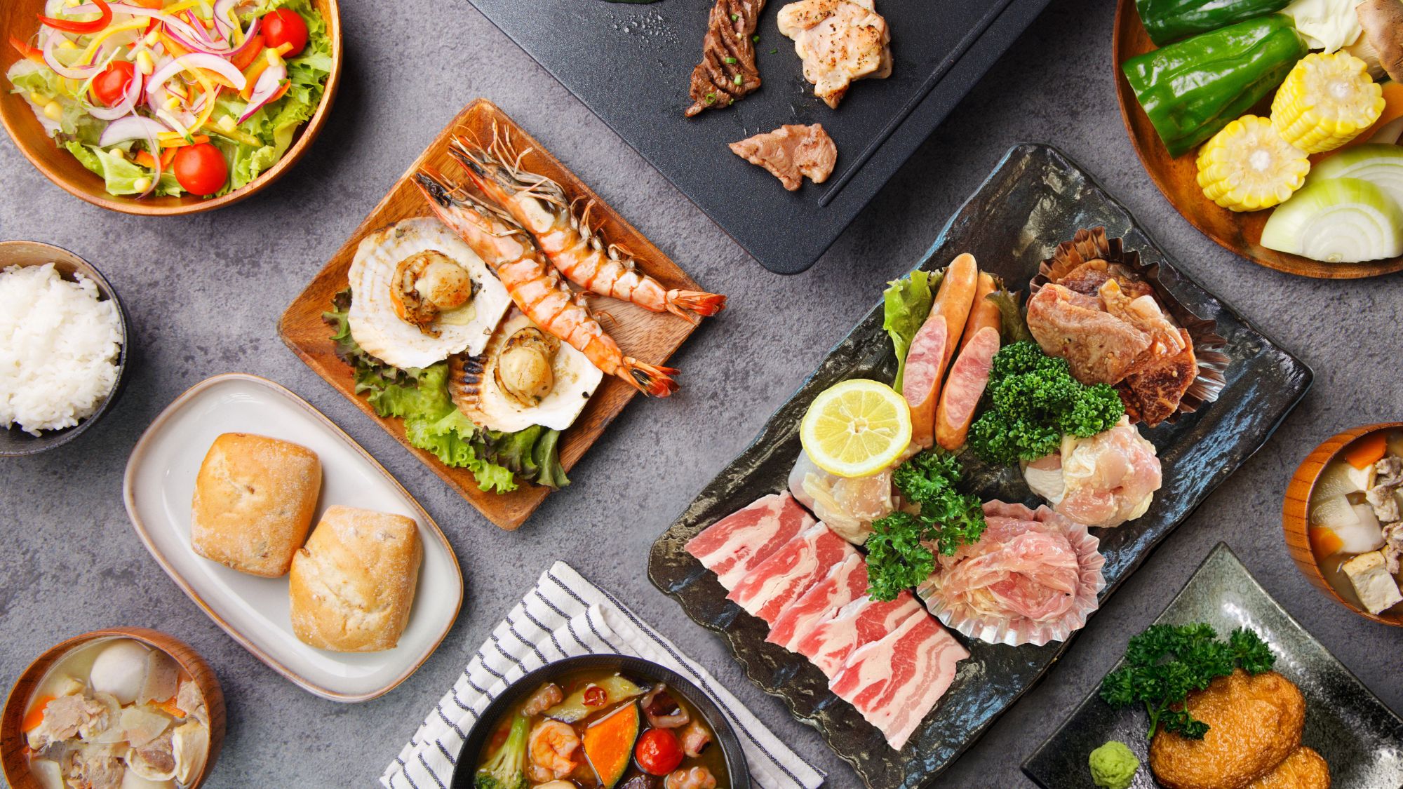 温泉旅館グランピング夕食